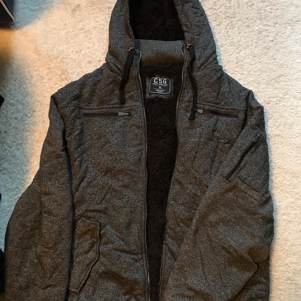 Men’s Sherpa Fur Lined Thick Coat. BRAND NEW!
